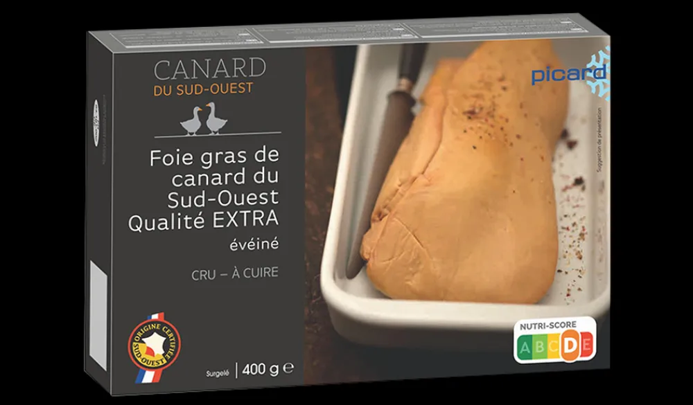 Picard Foie gras cru de canard du Sud-Ouest qualité extra* Volailles Labellisées|Foies Gras