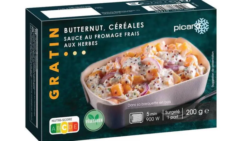 Picard Gratin de courge butternut, céréales, sauce au fromage nature*Enfant Légumes Enfants|Gratins