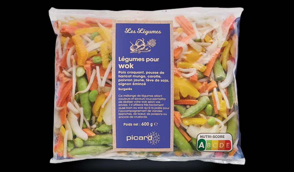 Picard Légumes pour wok* Produits Nutri-Score A|Sans Sel Ajouté