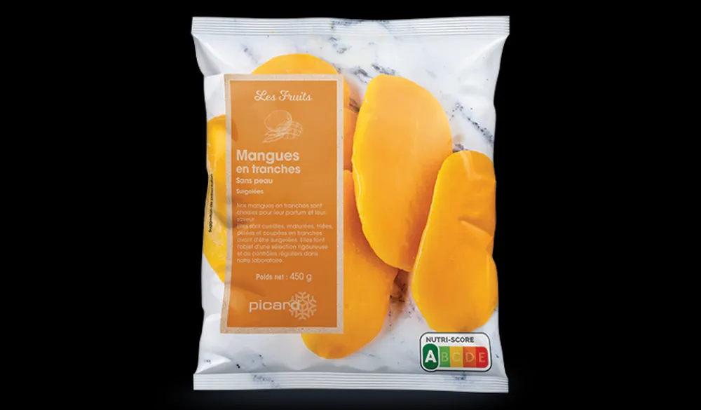 Picard Mangues en tranches, Philippines* Produits Nutri-Score A|Fruits Exotiques