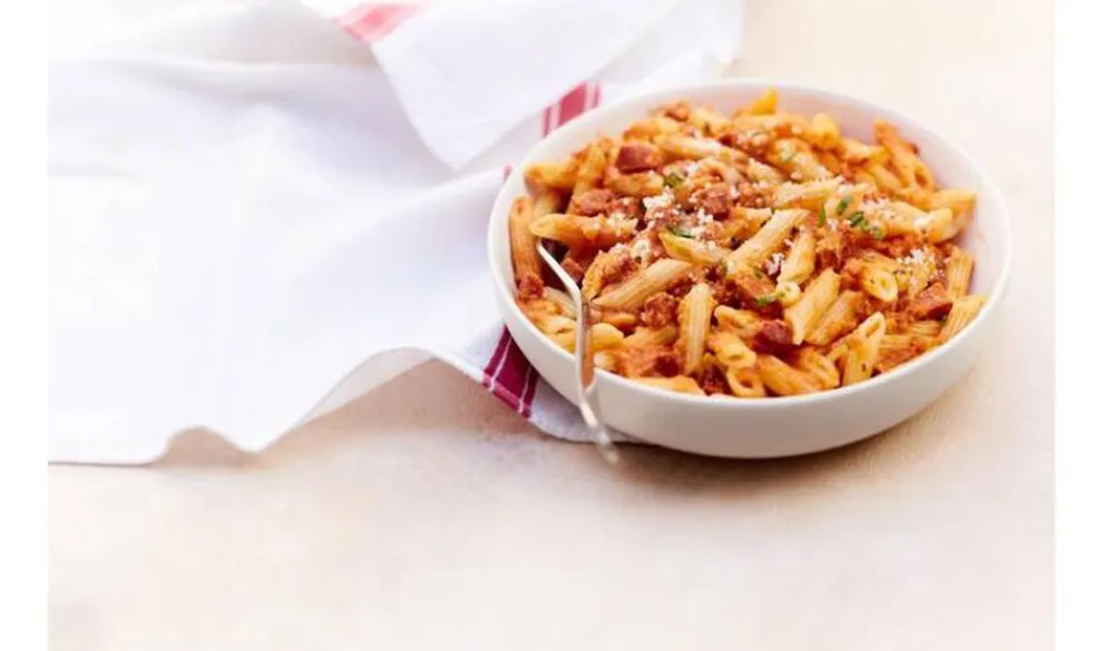 Picard Mini penne au chorizo, sauce à la tomate* Produits Nutri-Score B|Couscous, Pâtes, Risottos