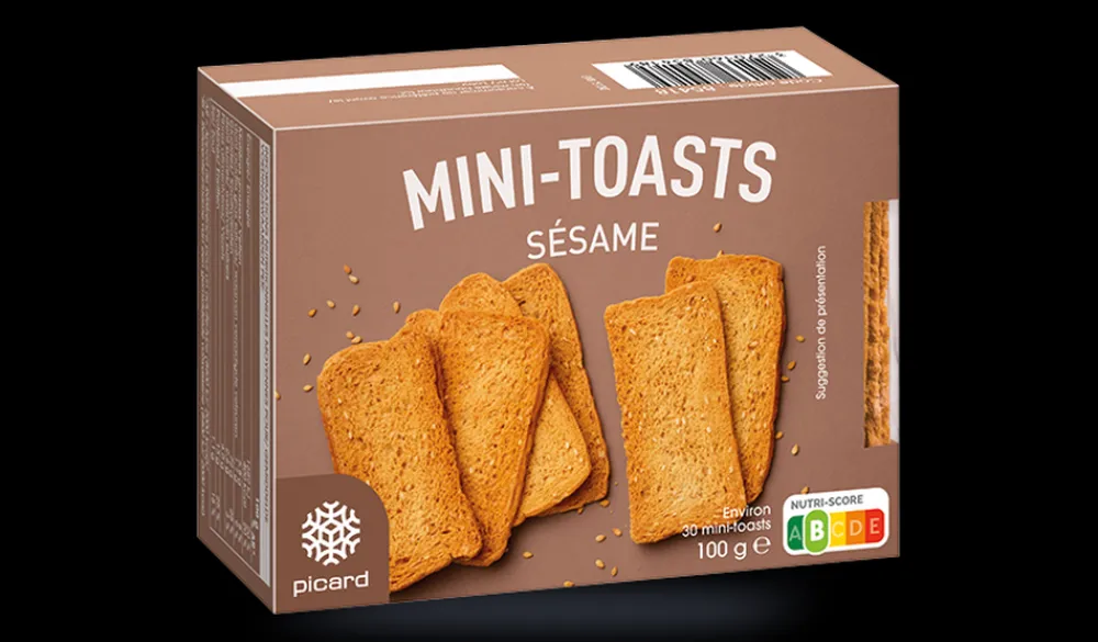 Picard Mini-toasts apéritifs au sésame* Gâteaux Apéritif
