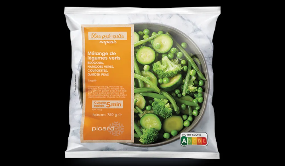Picard Mélange brocolis, HV, courgettes, garden peas* Produits Nutri-Score A|Mélanges De Légumes