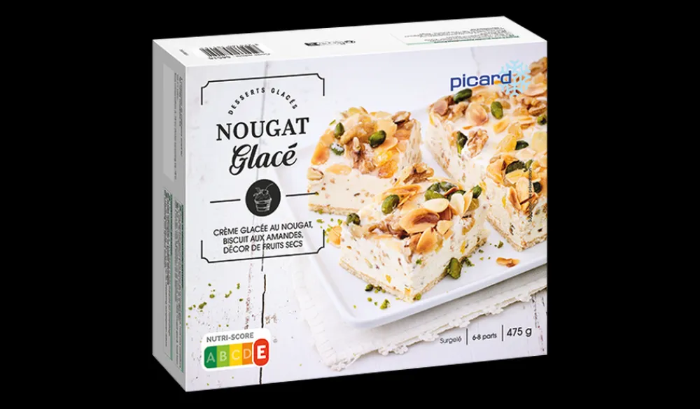 Picard Nougat glacé, crème au nougat, biscuit aux amandes* Desserts De Fêtes