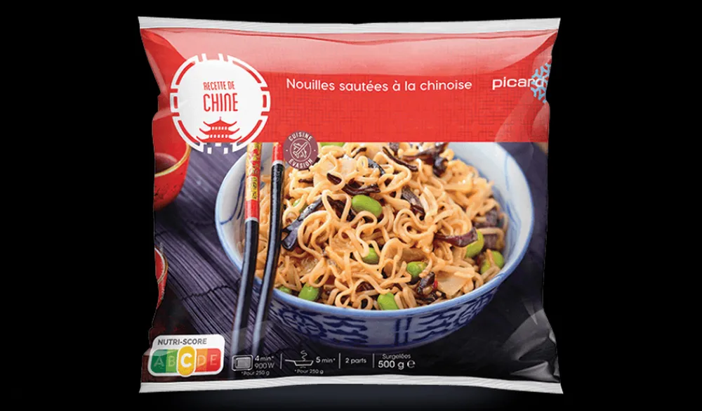 Picard Nouilles sautées à la chinoise, portionnable* 2 Parts|Plats Cuisinés