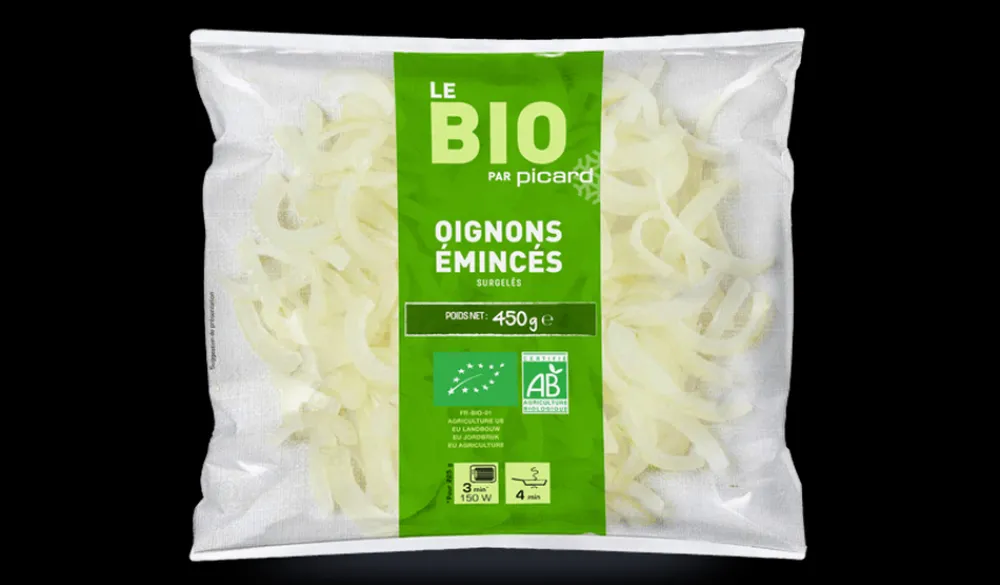 Picard Oignons émincés bio* Produits Nutri-Score A|Aides Culinaires