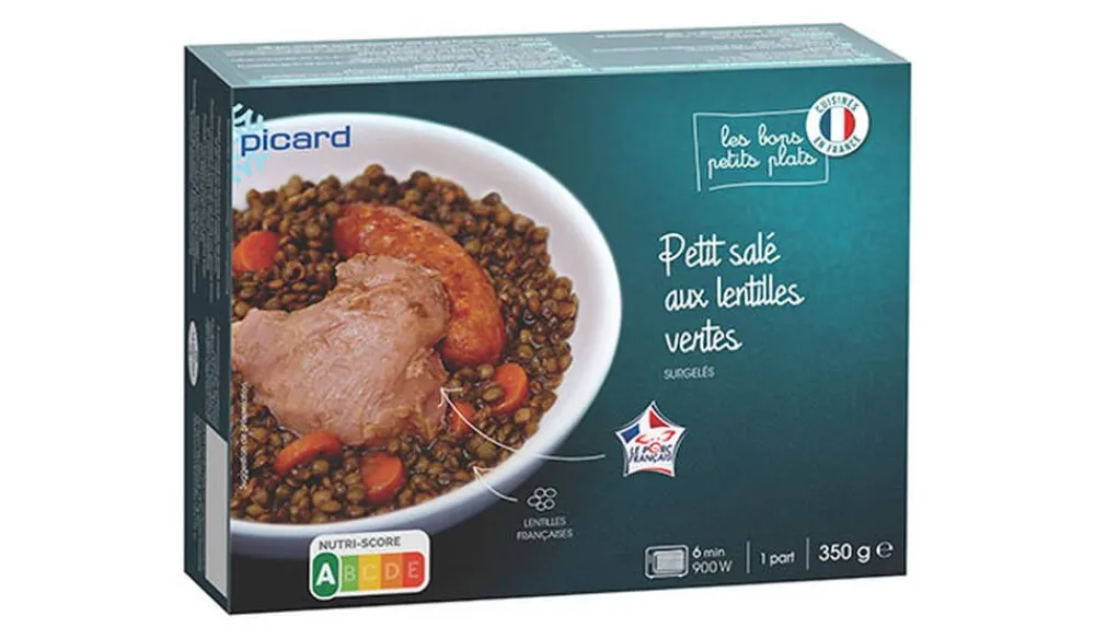 Picard Petit salé aux lentilles vertes* Produits Nutri-Score A|Viandes, Volailles Cuisinées