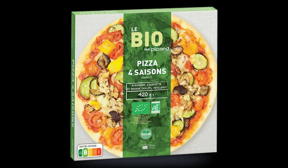 Picard Pizza 4 saisons bio* Produits Nutri-Score B|Pizzas Végétariennes