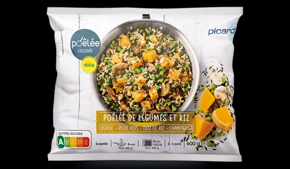 Picard Poêlée de légumes et riz* Produits Nutri-Score A|Vegan