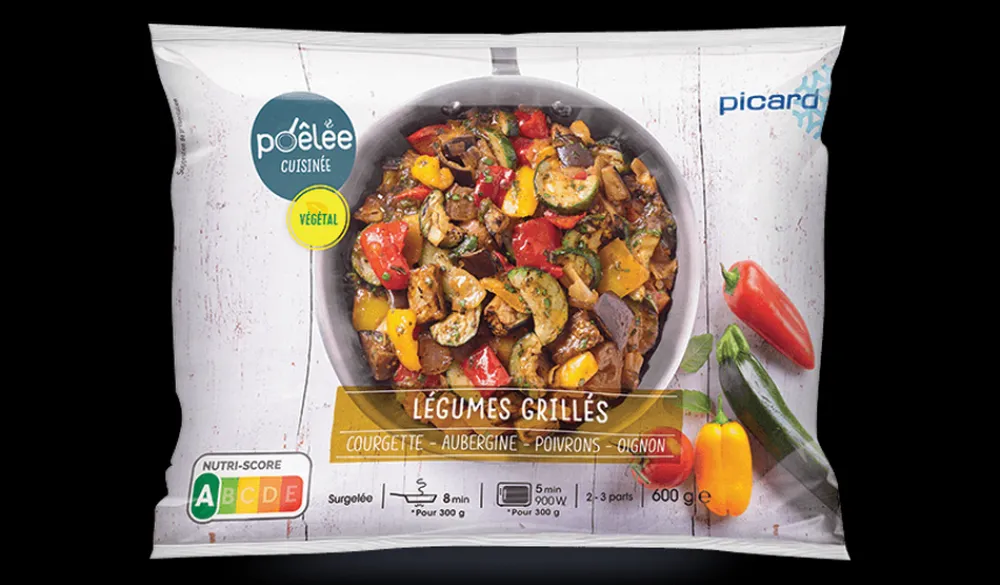 Picard Poêlée de légumes grillés courgette, aubergine* Produits Nutri-Score A|Végétarien