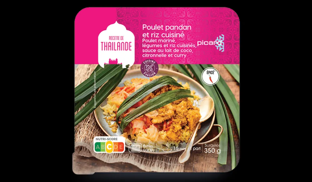 Picard Poulet pandan et riz cuisiné Cuisine Evasion* 1 Part|Plats Cuisinés