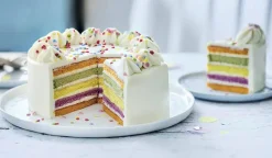 Picard Rainbow cake, gâteau arc-en-ciel, 6 parts* Desserts Pâtissiers