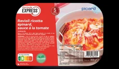 Picard Ravioli ricotta épinard, sauce tomate*Enfant Produits Nutri-Score B|Végétarien
