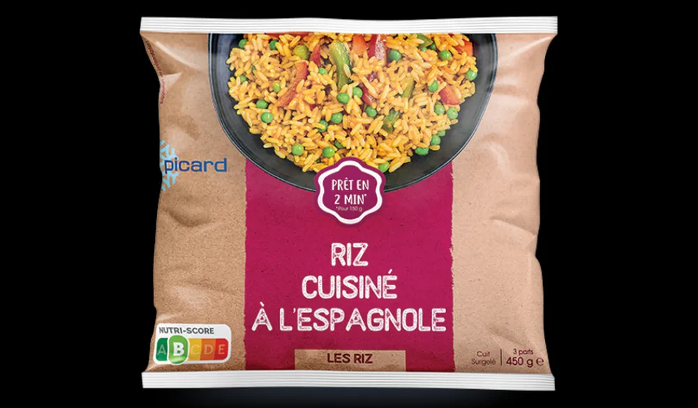 Picard Riz cuisiné à l'espagnole (poivrons, petits pois)*Enfant Produits Nutri-Score B|Riz, Pâtes