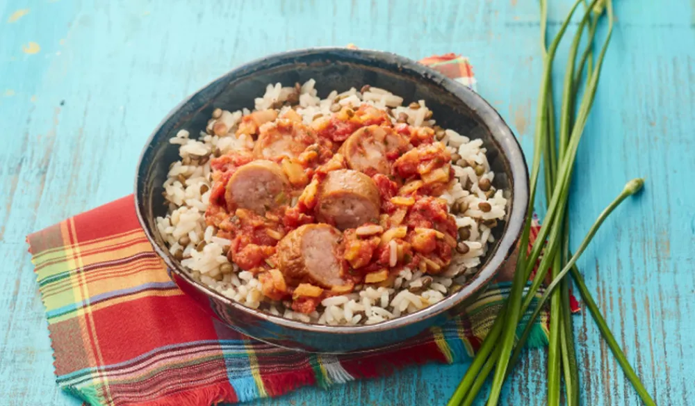 Picard Rougail saucisse, riz lentilles cuisinées* 1 Part|Plats Cuisinés