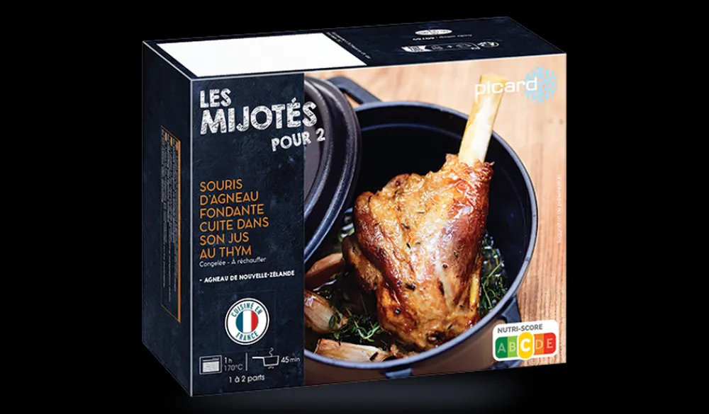 Picard Souris agneau fondante cuite dans son jus au thym* Produits Nutri-Score B|Viandes, Volailles Cuisinées