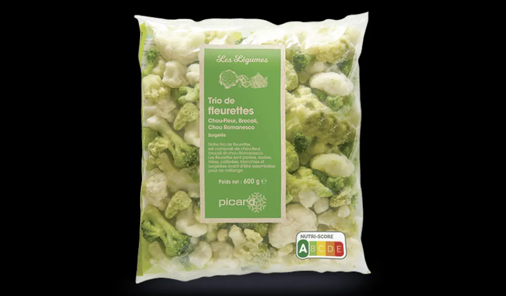 Picard Trio de fleurettes brocolis,chou fleur,romanesco, Espagne* Produits Nutri-Score A|Mélanges De Légumes